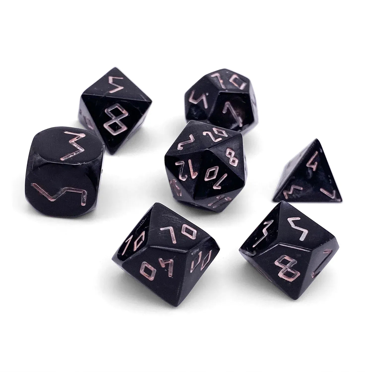 Norse Foundry: Wooden Dice - Gabon Ebony (7pc Set)