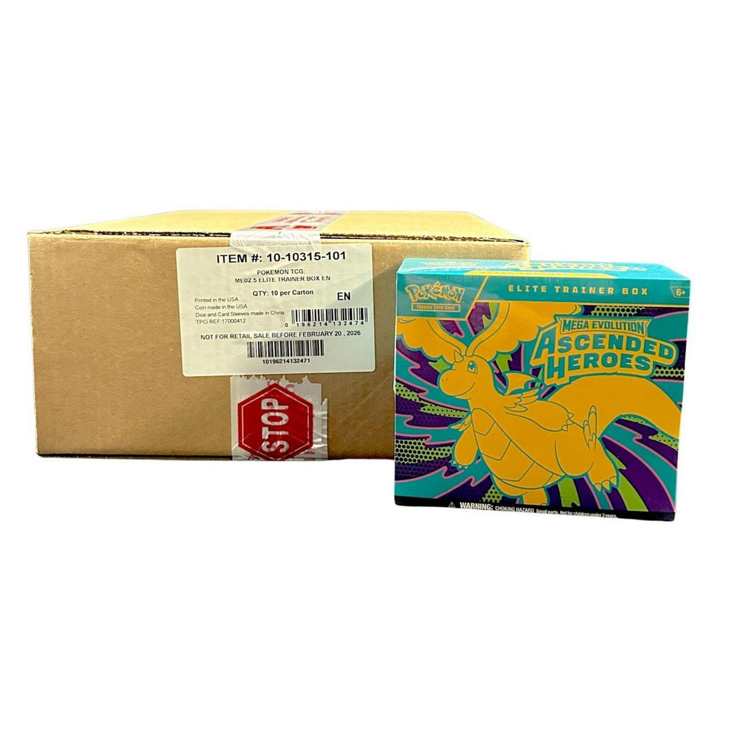 Pokemon Mega Evolution Ascended Heroes Elite Trainer Box (ETB) (ME2.5) - Sealed Case of 10