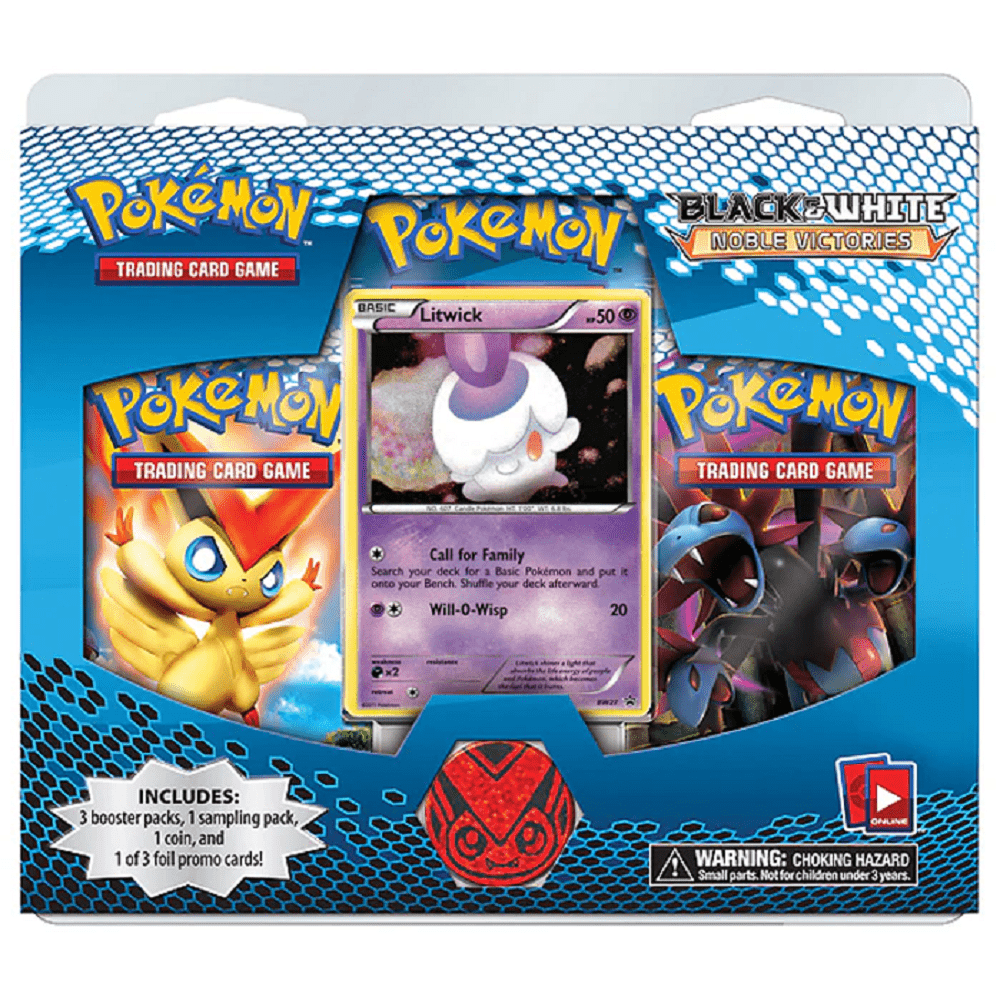 Pokemon Black & White Noble Victories 3 Pack Blister (Litwick Promo)