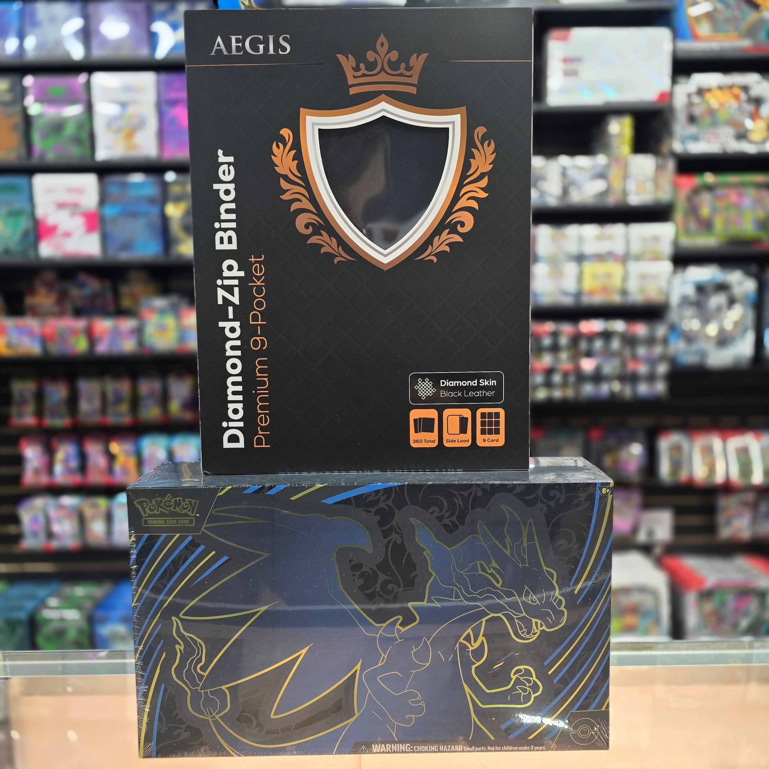 Pokemon TCG Mega Charizard X ex Ultra Premium Collection Bundle (9-Pocket Aegis Black) (Limit 1)