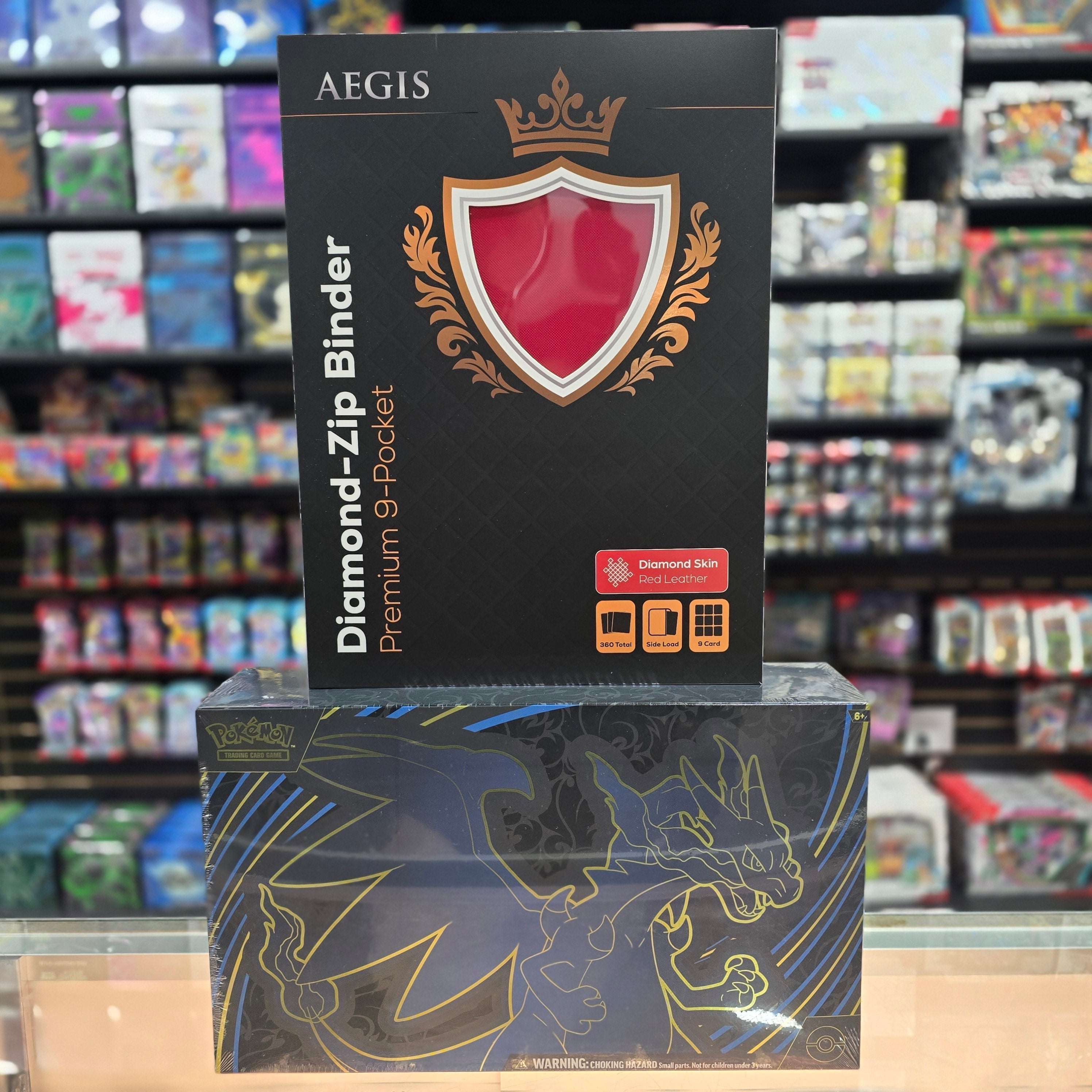 Pokemon TCG Mega Charizard X ex Ultra Premium Collection Bundle (9-Pocket Aegis Red) (Limit 1)